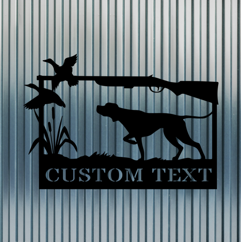 Duck Hunting Monogram With Dog