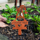 Gnome Monogram Plant Markers