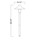 BPLP08 Tulay BH 18" Antique Brass Path Light Low Voltage Landscape Lighting by Kings Outdoor Lighting
