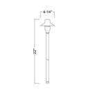 BPLP09 Tulay SH 18" Black Brass Path Light Low Voltage Outdoor Lighting