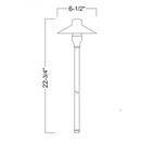 BPLP08 Tulay BH 18" Black Pathlight Low Voltage Landscape Lighting