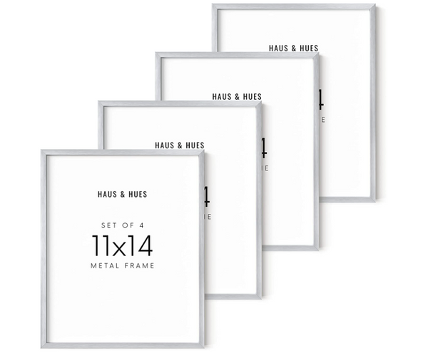 11x14 in, Set of 4, Silver Aluminum, photo 2 of 4