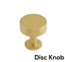 Lew's Round Bar Cabinet Knobs and Handles in Brushed Brass by Forge Hardware Studio