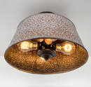 Ornate Copper Farmhouse Ceiling Light | 12" | 4-Bulb Flush Mount by The Lamp Goods