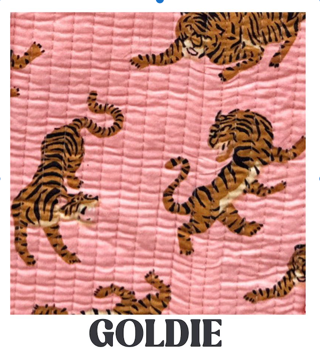 Quilted Block-Print Duffel Bag