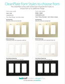 CleanPlate Classic Wall Plate in Contemporary White for Toggle Switches