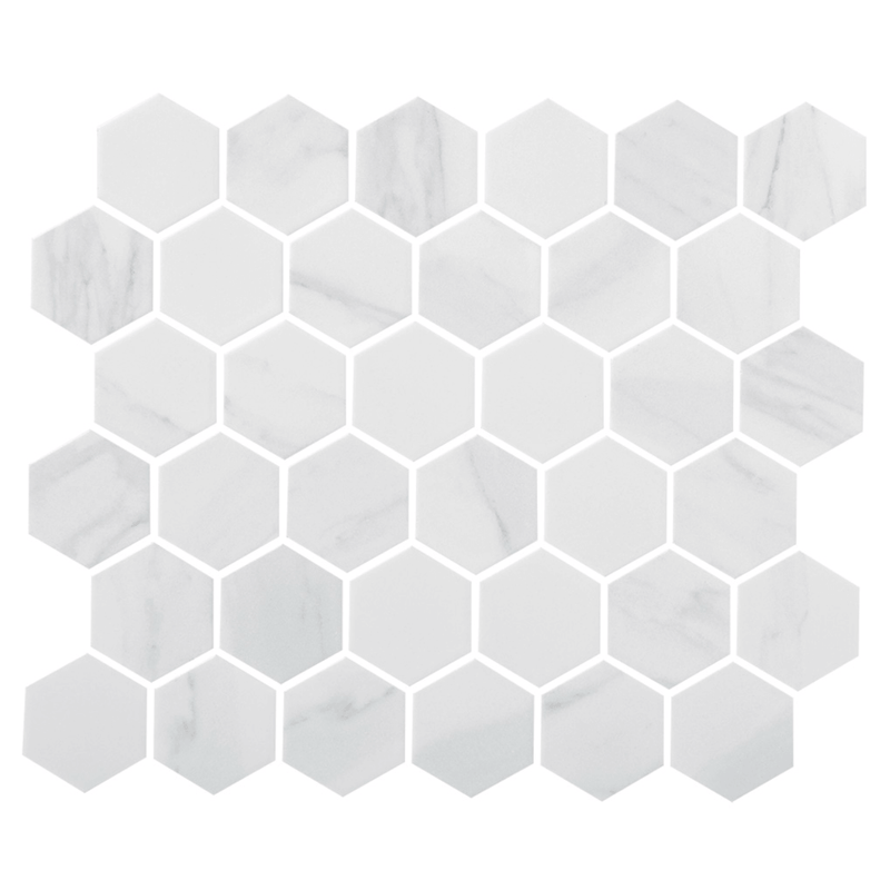Casablanca Carrara Marble Honeycomb 2" Hexagon Mosaic