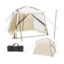 10 x 10 Feet Screened Canopy Tent w/ Vestibule and Zippered Door-Beige by LJGDeals