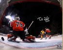 Trent Frederic First NHL Goal Boston Bruins Autographed 11" x 14" Hockey Photo by Dynasty Sports & Framing