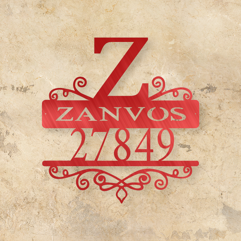 Initial Address Swirl Monogram