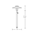 BPLP06 Stelvio Antique Brass Adjustable Path Light Low Voltage Outdoor Lighting