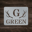 Antler Plaque Monogram
