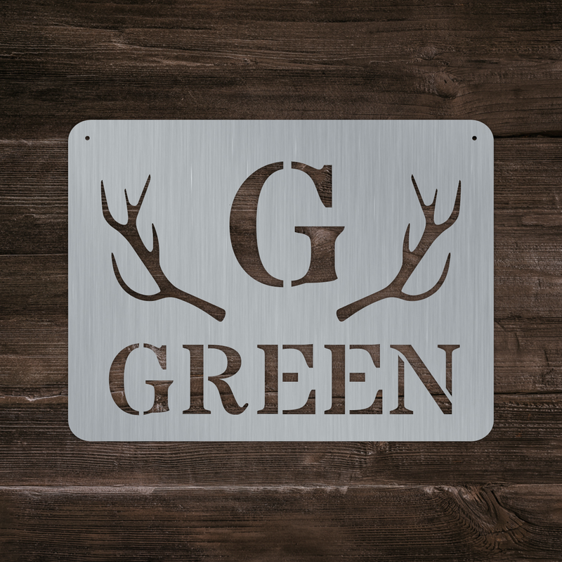 Antler Plaque Monogram
