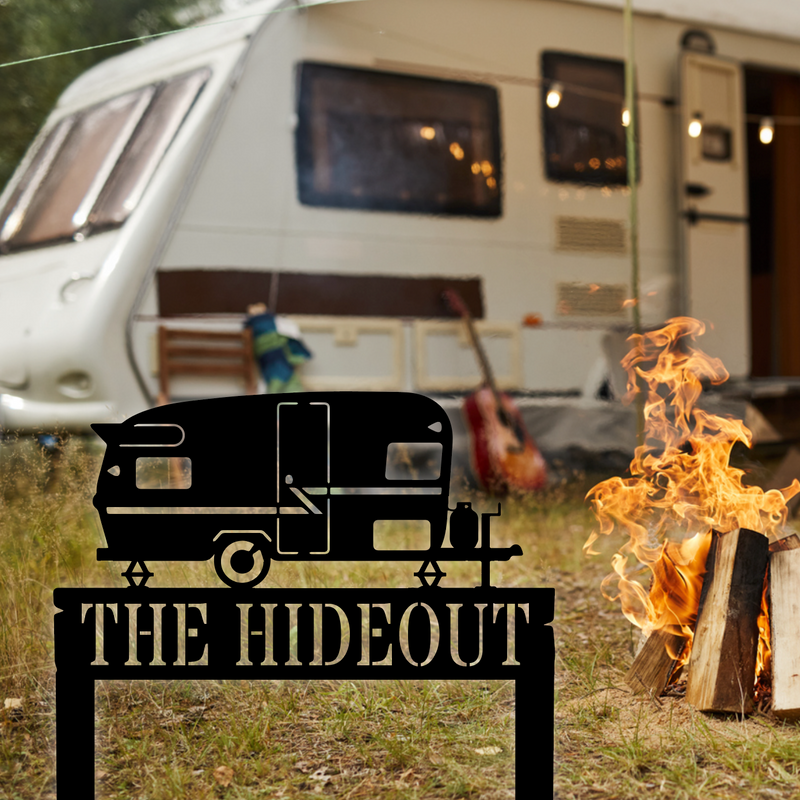 Camper Monogram With Stakes