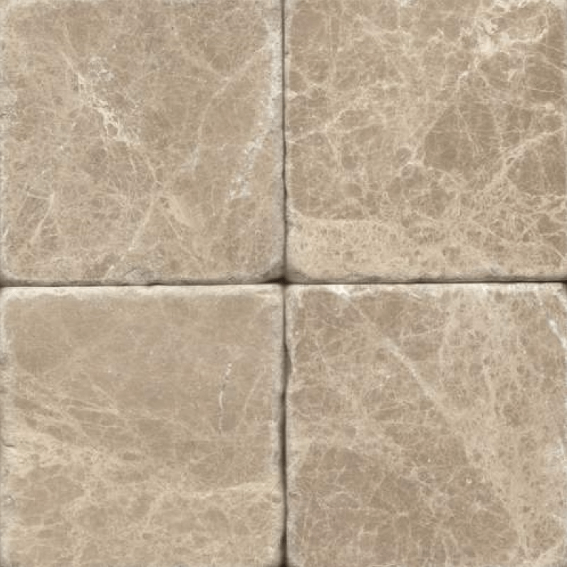 Emperador Marble Tumbled Tile 4"x4"