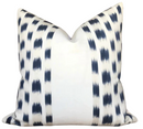 Izmir Stripe Pillow Cover in Indigo Blue, Schumacher Textiles