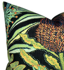 Protea Performance Pillow Cover in Black, Thibaut Pillows