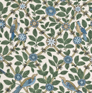 Bamboo Bird Pillow Cover in Aqua Blue