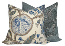 Torrey Pines Pillow Cover in Mineral Blue, Thibaut Pillows