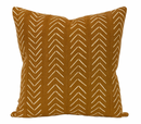 Chevron Print Mudcloth Pillow Cover in Brown