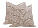 Ready to Ship 16x16 Frondescence Embroidered Pillow Cover in Blush Pink