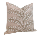 Ready to Ship 16x16 Frondescence Embroidered Pillow Cover in Blush Pink