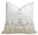 Dappled Stripe Pillow Cover in Oyster, Indoor Outdoor Pillow, Holly Hunt Textiles