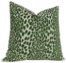 Spotted Velvet Pillow Cover in Emerald Green
