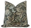 Ready to Ship, 22x22, Night Garden Pillow Cover in Brown with Brown Welt