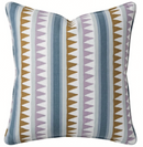 Lomita Striped Pillow Cover in Lavender and Blue, Thibaut Pillows
