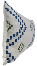 Taj Pillow Cover in Indigo/Green, Peter Dunham Textiles