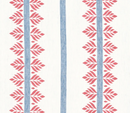 Fern Stripe Pillow Cover in Red and Blue, Thibaut Pillows