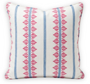 Fern Stripe Pillow Cover in Red and Blue, Thibaut Pillows