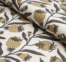 Thistle Vine Pillow Cover in Black and Gold, Schumacher Textiles