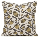 Thistle Vine Pillow Cover in Black and Gold, Schumacher Textiles