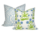 Chamomile Pillow Cover in Spa Blue, Thibaut Pillows