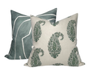 Graffito Pillow Cover in Denim, Kelly Wearstler Textiles