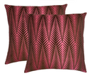 Chevron Velvet Pillow Cover in Fuchsia + Brown
