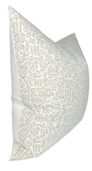 Morris Pillow Cover in Taupe, Schumacher Textiles
