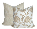 Desert Floral Pillow Cover in Birch Natural, Thibaut Pillows