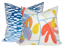 Matisse Floral Pillow Cover in Coral, Thibaut Pillows