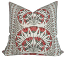Cairo Pillow Cover in Coral, Thibaut Pillows