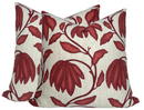 Desert Floral Pillow Cover in Sunbaked Red, Thibaut Pillows
