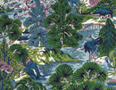 Pagoda Pillow Cover in Blue, Thibaut Pillows