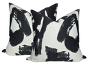 Brushstrokes Pillow Cover in Ebony, Indoor Outdoor Pillows