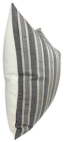 Amida Pillow Cover in Charcoal on Natural, Peter Dunham Textiles