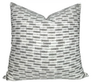 Lacuna Pillow Cover in Kohl on Ivory, Susan Connor Textiles