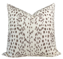 Les Touches Pillow Cover in Tan Brown