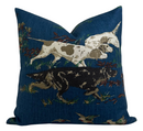 Pointers Pillow Cover in Navy Blue, Schumacher Textiles