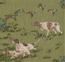 Pointers Pillow Cover in Meadow Green, Schumacher Textiles